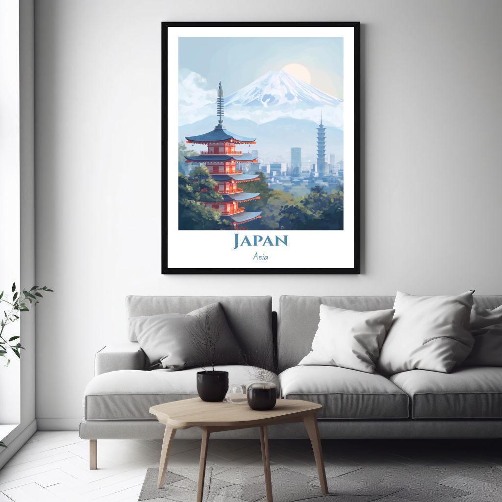 Japan Travel Poster | Japan Wall Art | Asian Landscape Print | Japan ...