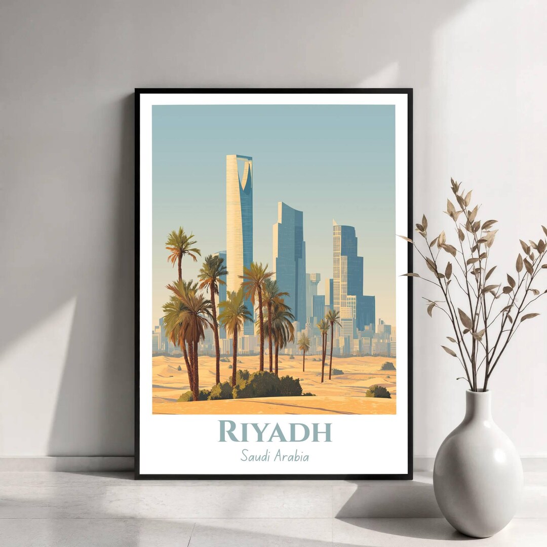 Riyadh Travel Poster | Riyadh Saudi Arabia Wall Art | Middle East City ...