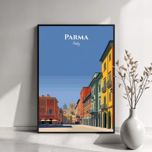 Parma Travel Poster | Parma Italy Wall Art | Parmesan & Emilia-Romagna Print | Parma Illustration | Travel Poster Art