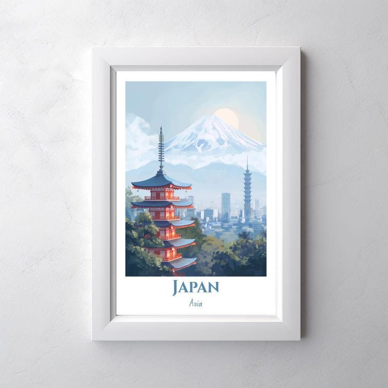 Japan Travel Poster | Japan Wall Art | Asian Landscape Print | Japan ...