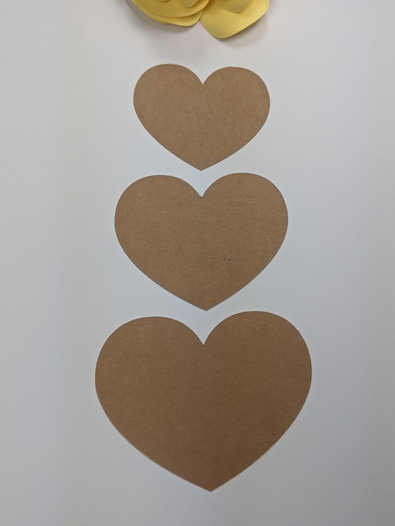 Blank Heart Cutouts Die Cuts Tags Note Cards 3 Sizes 4 Colors DIY Party Favors Scrapbooking Price Tags Labels Set of 25 Free Shipping