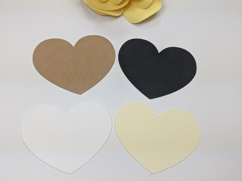 Blank Heart Cutouts Die Cuts Tags Note Cards 3 Sizes 4 Colors DIY Party Favors Scrapbooking Price Tags Labels Set of 25 Free Shipping