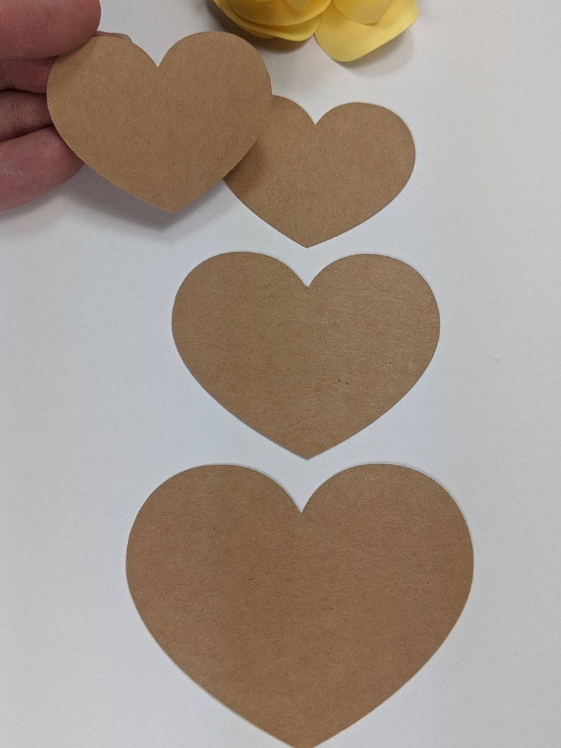 Blank Heart Cutouts Die Cuts Tags Note Cards 3 Sizes 4 Colors DIY Party Favors Scrapbooking Price Tags Labels Set of 25 Free Shipping