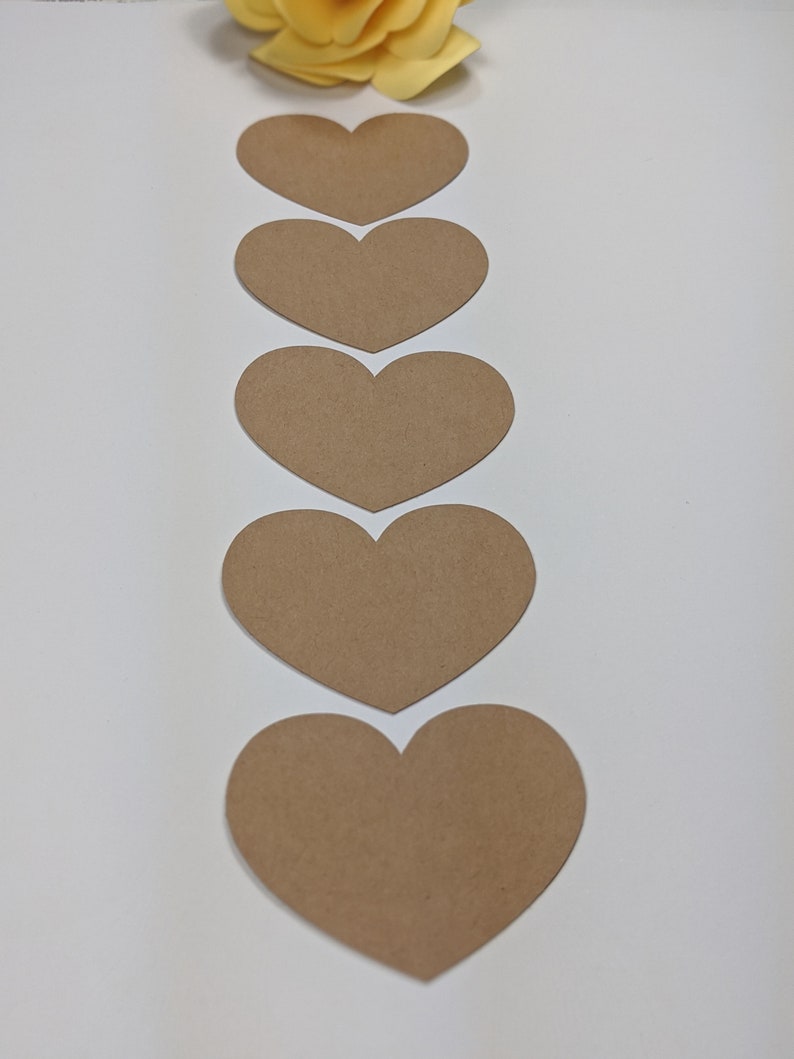 Blank Heart Cutouts Die Cuts Tags Note Cards 3 Sizes 4 Colors DIY Party Favors Scrapbooking Price Tags Labels Set of 25 Free Shipping