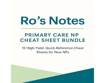 NP Primary Care Cheat Sheets
