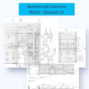 Dibujos de muros de hormigón, detalles de ingeniería estructural (CAD PDF) V2
