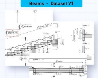 Concrete Beam Drawings, Structural Engineering Details (CAD PDF) V1