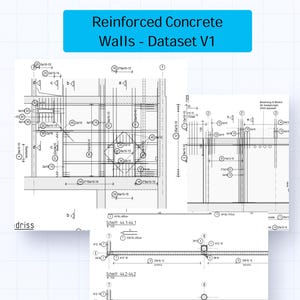 Dibujos de muros de hormigón, detalles de ingeniería estructural (CAD PDF) V1