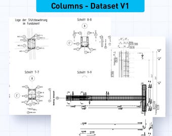 Precast Concrete Column Drawings, Structural Engineering Details (CAD PDF) V1
