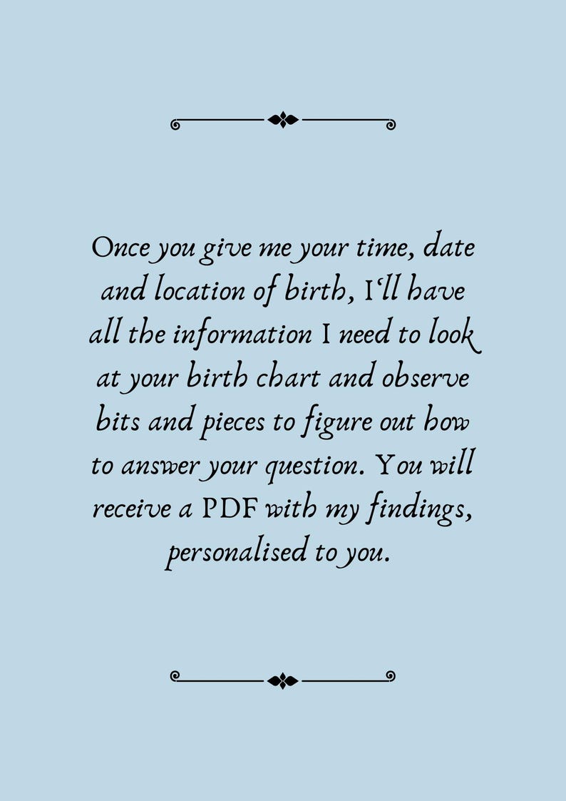 What is Holding Me Back? - Birth Chart Observations - Etsy