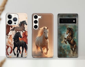 Horse Phone Case: Elegant Horse Art TPU Gel Cover