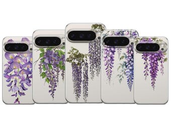 Wisteria Flower Phone Case | Transparent Floral iPhone Cover