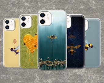 Bee Phone Case – Honey & Flower Design – Nature iPhone Cover