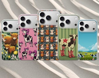 Cow Phone Case Farm Design, Country Style Cover for iPhone Samsung
