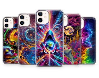 Psychedelic Phone Case – Colorful Fantasy Landscape – Trippy Nature Cover