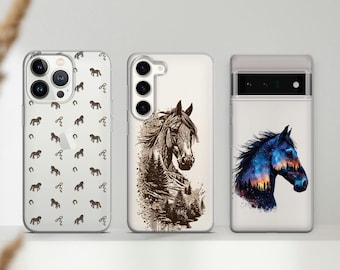 Horse Phone Case: Elegant Horse Art TPU Gel Cover