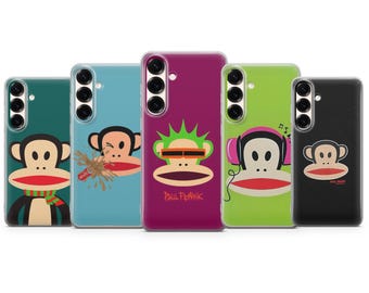 Cartoon Monkey Phone Case, Playful Character Design TPU Gel Cover, iPhone Samsung Pixel Protection
