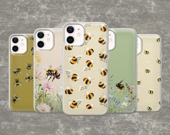 Bee Phone Case – Pastel Bee Design – Soft Color iPhone Cover