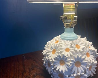 Ceramic Daisy Desk Table Lamp