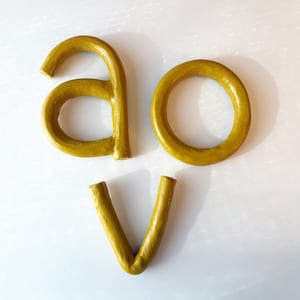 Mustard Yellow Clay Letters: Custom Name Sign, Handmade