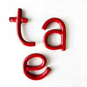 Red Clay Letters: Custom Name Sign, Handmade