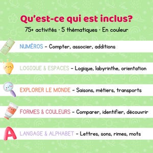 Cahier activités maternelle PDF imprimer 3-5 ans petite moyenne grande section