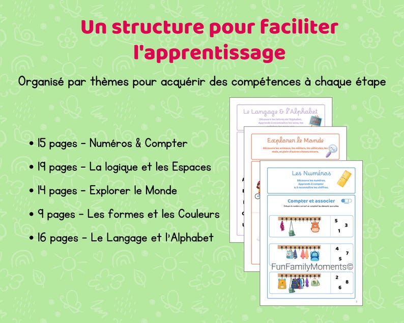 Cahier activités maternelle PDF imprimer 3-5 ans petite moyenne grande section