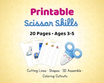 Scissor Skills Printable • Fine Motor Practice for Preschool (PDF)