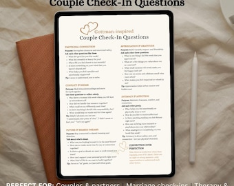 Couple Check-In Questions, Relationship Communication Guide (PDF Download)