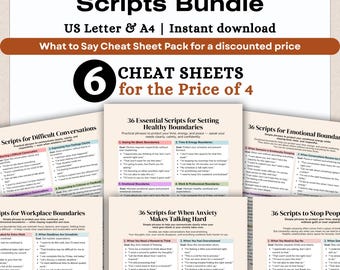 216 Communication Scripts Bundle, Boundaries, People Pleasing, Anxiety, Workplace Communication (PDF Download)