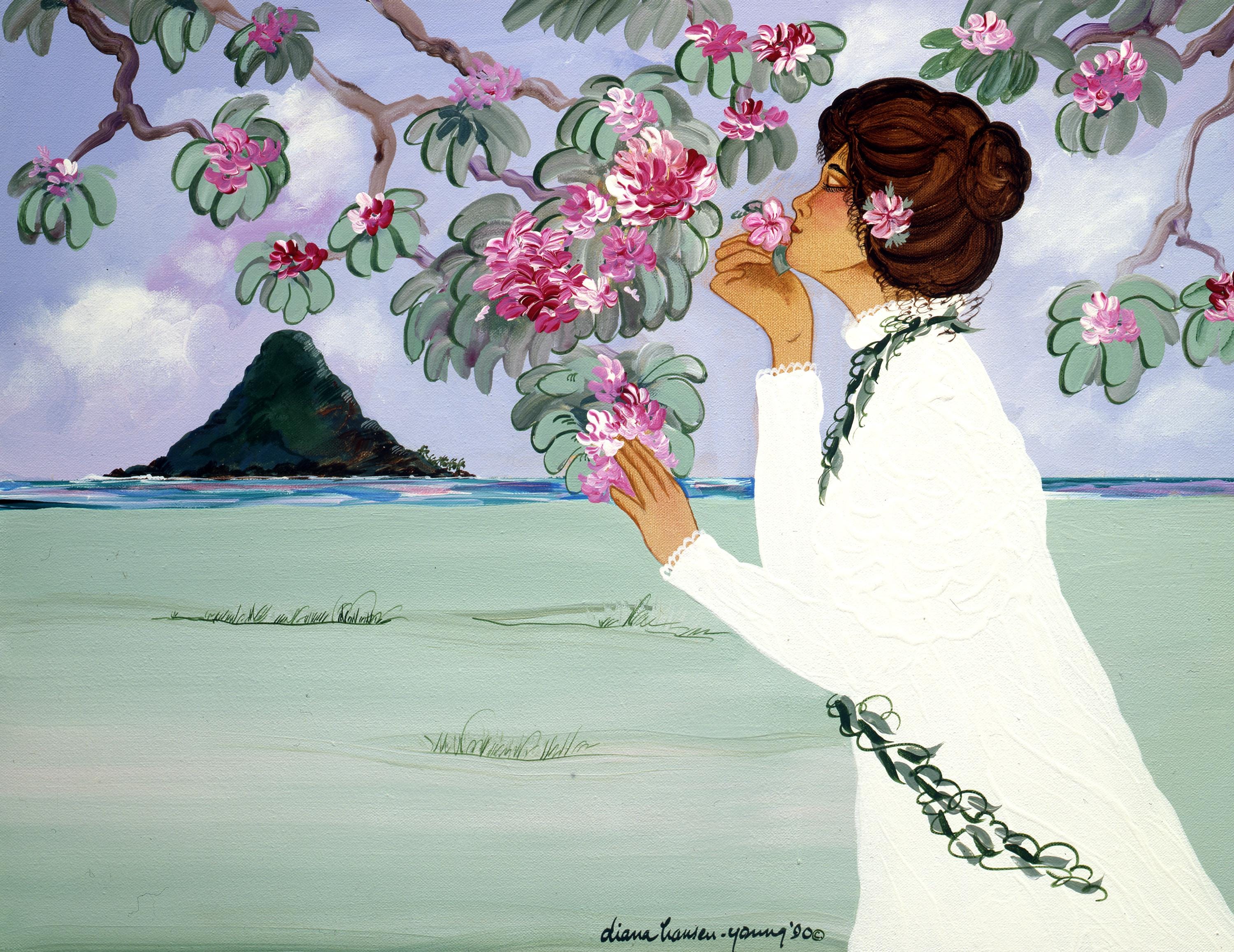 ハワイ　絵画　インテリア　アンティーク　Diana Hansen young ハワイ 絵画 インテリア アンティーク Diana Hansen young