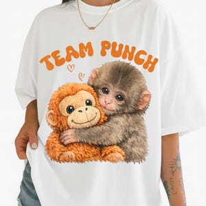 Mono viral del Team Punch PNG, gráfico humorístico de animales (descarga digital)