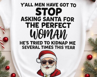 Funny Santa Meme PNG, Christmas Gift for Wife (Digital Download)