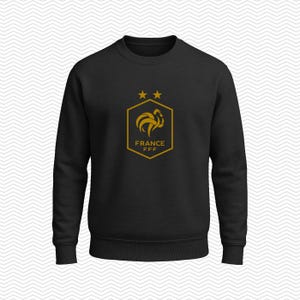 Escudo de fútbol de Francia / Copa Mundial 26 / Sudadera con capucha / Sudadera / Camiseta Sweatshirt / Black