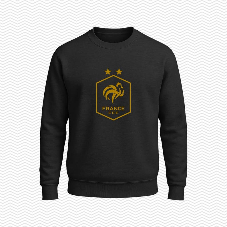 Escudo de fútbol de Francia / Copa Mundial 26 / Sudadera con capucha / Sudadera / Camiseta Sweatshirt / Black