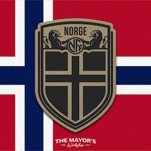 Norway Soccer Shield Leather Patch - Hook Backing Tactical Emblem