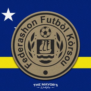 Curacao Soccer Shield Leather Patch - Hook Backing Tactical Emblem