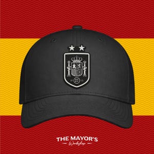 Spain Soccer Snapback Hat 2 Stars | Spanish Leather Patch Cap