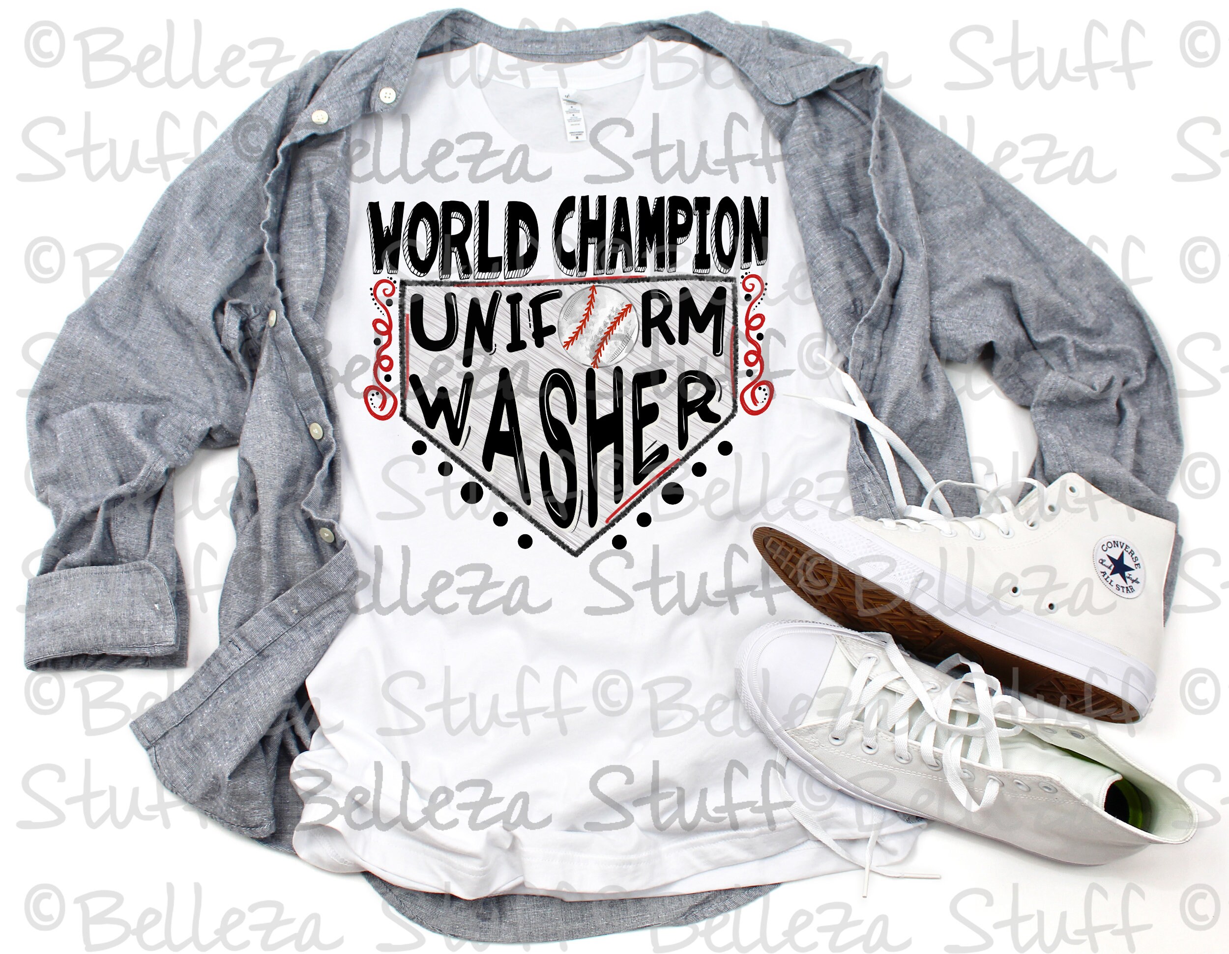 World Champion Uniform Washer Baseball PNG File | Etsy