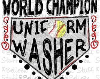 World Champion Uniform Washer Baseball PNG File Sublimation | Etsy