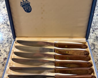 Vintage 1970s Washington Forge- Set of Six Knives- Made in USA