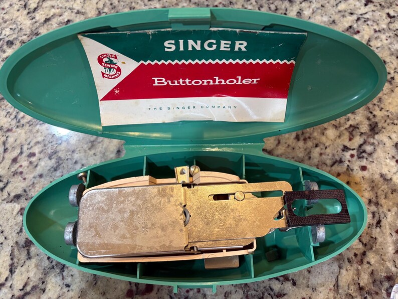 Vintage 1960s Singer Buttonholer Attachment With Case - Etsy