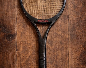 Vintage Royal houten tennisracket gemaakt in Pakistan