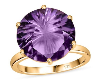 Natürlicher Rosa Amethyst Statement Ring, Rose De France Rosa Amethyst Ring, Februar Geburtssteine, Hochzeitsring, Jahrestagsgeschenk für Sie