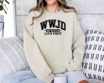 Sudadera Wwjd, sudadera con capucha con versículo bíblico cristiano