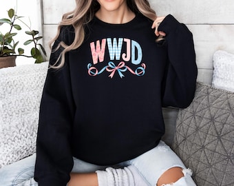 Sudadera Wwjd, sudadera con capucha cristiana pastel coqueta