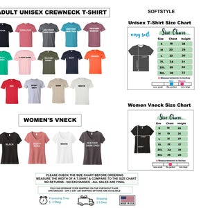 a women's crew neck t - shirt with different colors and sizes