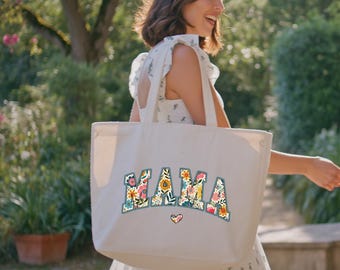 Bolso de mano para mamá, bolso floral para madre
