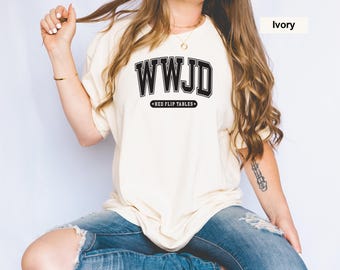 Camiseta Comfort Colors®, camiseta Wwjd, camiseta con versículo bíblico cristiano