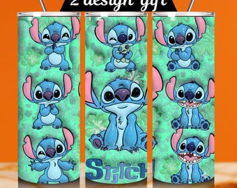 Stitch Tumbler Sublimation Design, 20 oz Wrap (Digital Download)